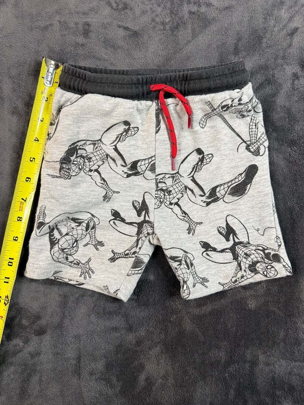 Kids Marvel Spider-Man Sweatpants Size 3T Gray Comic Print#232